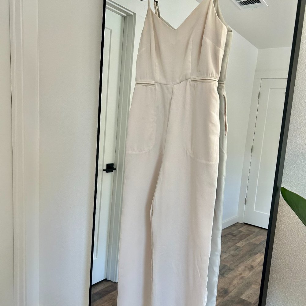Maeve Anthropologie Cream Jumpsuit